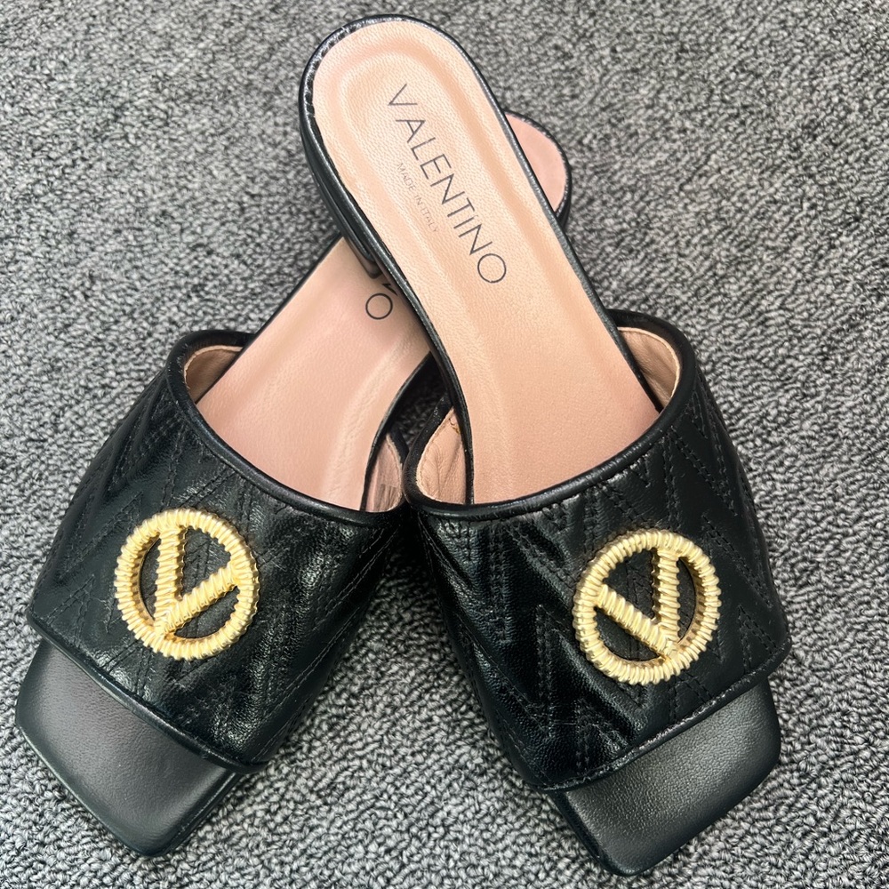 Black size 7 Brand new never worn Valentino Sandals